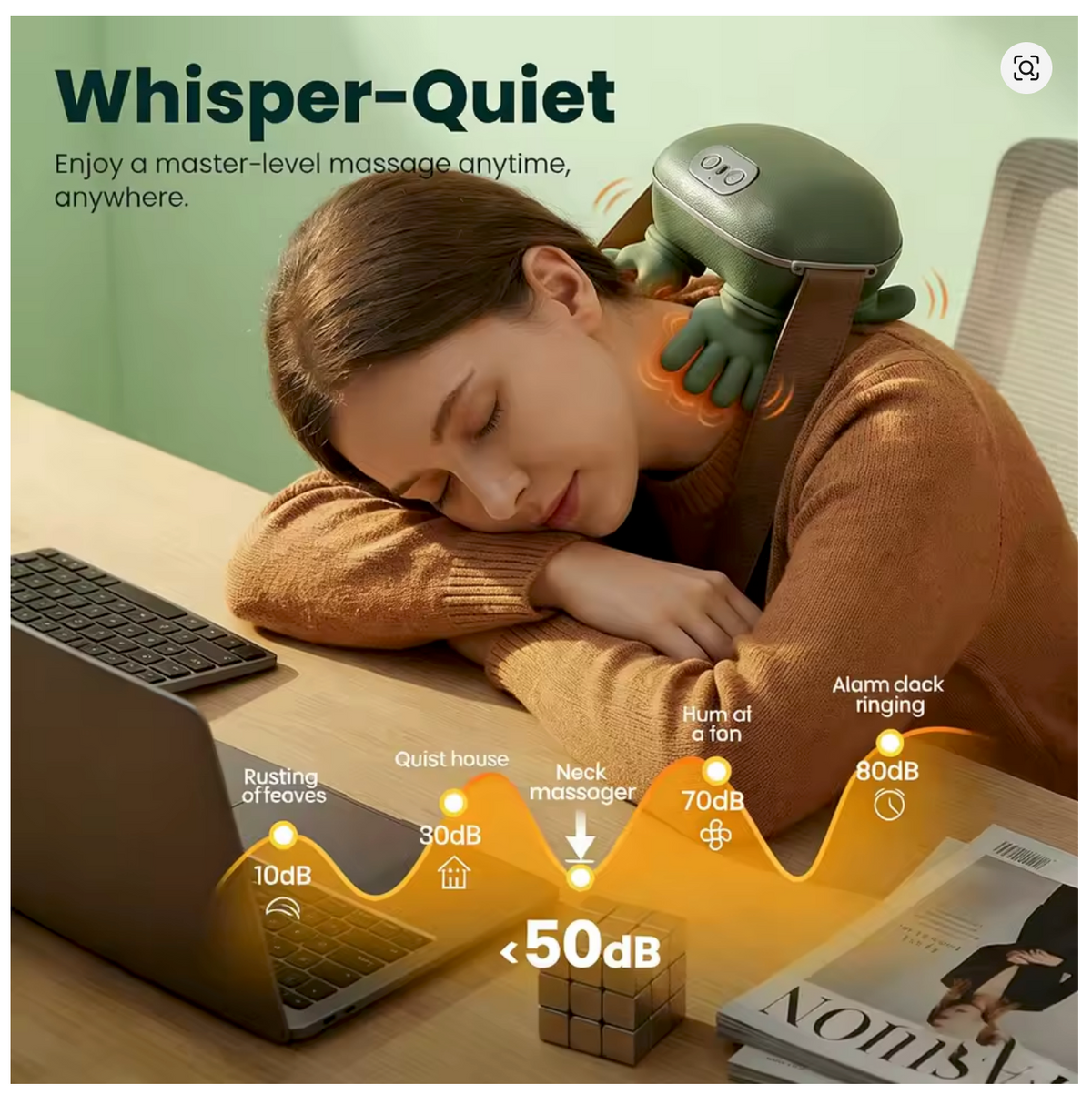 Bionic Finger Neck Shoulder Massager Wireless Neck Cervical Trapezius Kneading Massage Shawl Brushless Motor Neck Masajeador