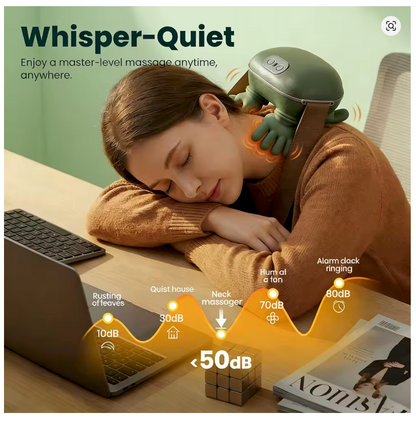 Bionic Finger Neck Shoulder Massager Wireless Neck Cervical Trapezius Kneading Massage Shawl Brushless Motor Neck Masajeador